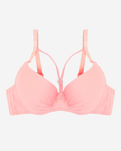 Темно-рожевий жіночий бюстгальтер на бретельках - Нижня білизна