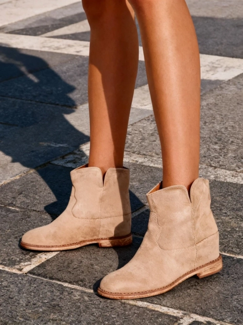 Рояльфешн Чоботи в стилі ковбоя на прикритій клиновій підошві Блюстон