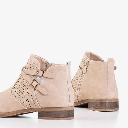 Бежеві чоботи з орнаментом Arson - Взуття