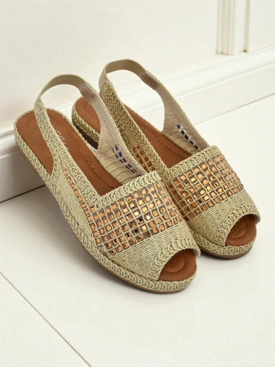 Dámské espadrilky na podpatku s kamínky Belle Sparkle