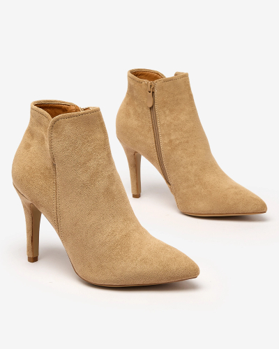 Royalfashion Světle hnědé dámské jehlové boty Amalenika