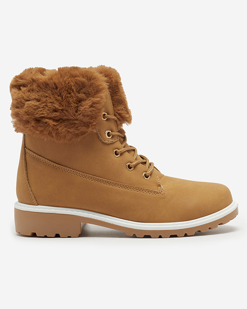 Класичні жіночі черевики снігоходи з верблюжої тауни - Взуття