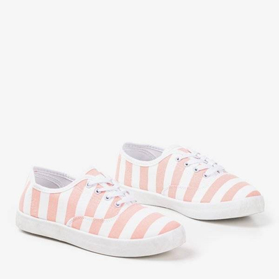 Růžové dámské pruhované tenisky Anchor - Footwear 1