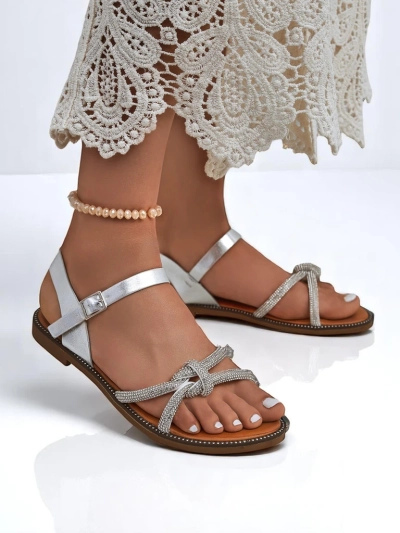 Royalfashion Dámské sandály s ozdobnými цирконии Bella Shine