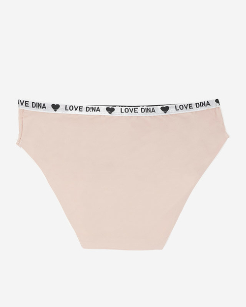 Жіночі гладкі трусики бежевого кольору з лазерним вирізом - Нижня білизна