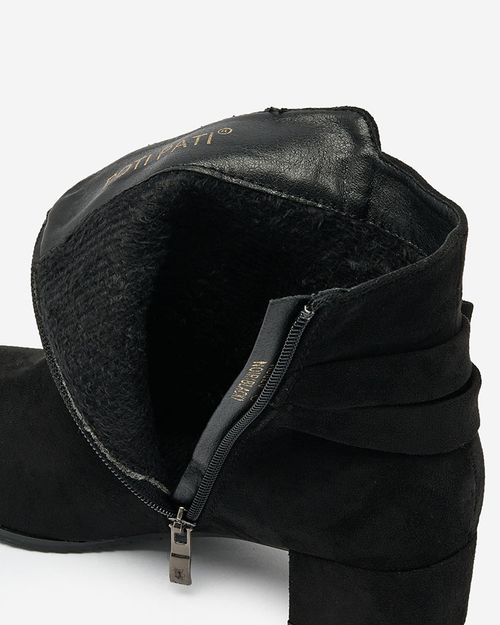 Royalfashion Чорні жіночі черевики на низькій шпильці Referra