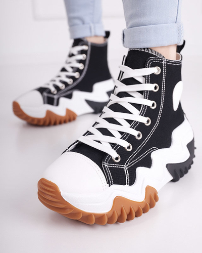 OUTLET Černé dámské sportovní boty a'la tenisky Oqapi - Obuv