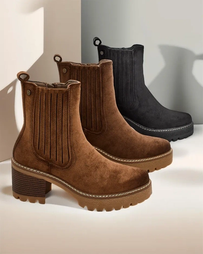 Dámské kotníkové boty Royalfashion Eco-suede na pilíři Segiag