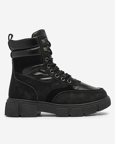 Чорні жіночі утеплені черевики-трапери Kasemi-Footwear