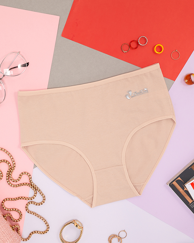 Béžové dámské kalhotky PLUS SIZE - Spodní prádlo