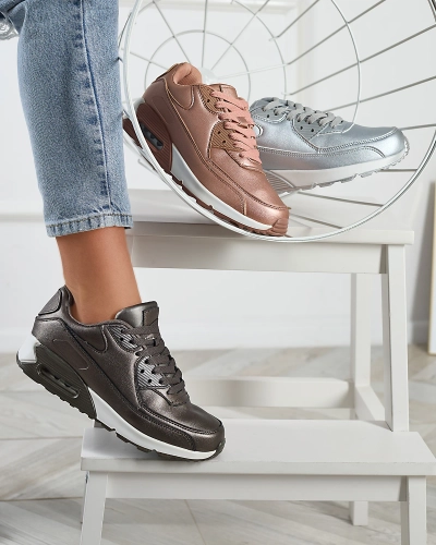 Dámská šněrovací sportovní obuv v grafitové barvě Moteri - Obuv