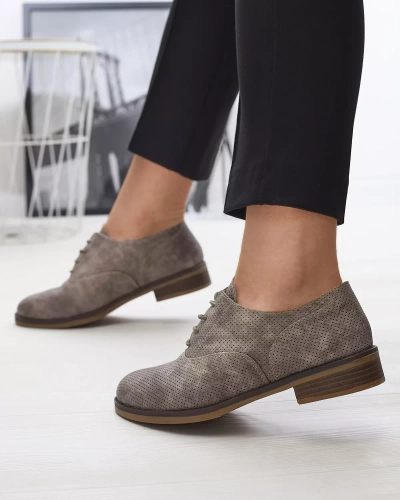 OUTLET Royalfashion Жіночі ажурні напівчеревики хакі Azedvi