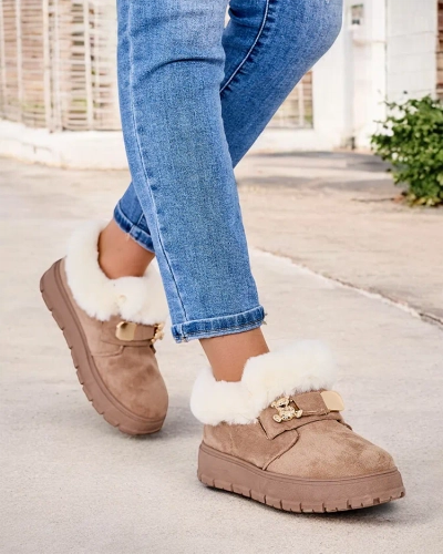 Royalfashion Dámské krátké boty a'la snow boots Dobis