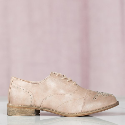 Рожеві шнуровані туфлі з заклепками Nose - Взуття