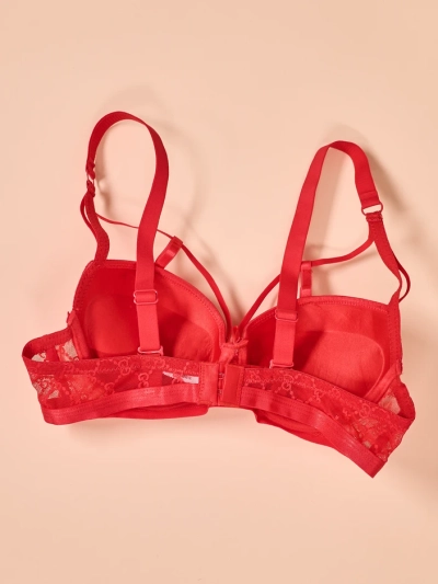 Royalfashion Dámská podprsenka zdobená krajkou a pásky