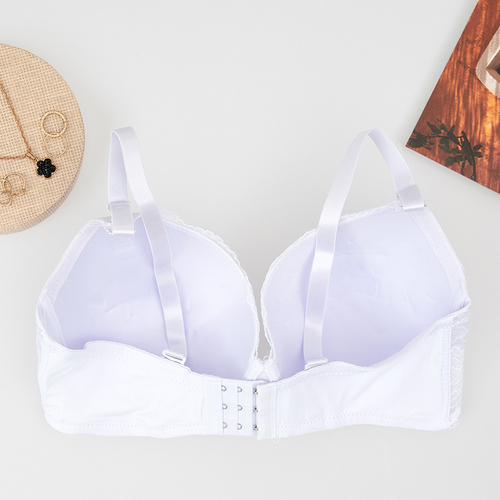 Білий бюстгальтер з мереживом