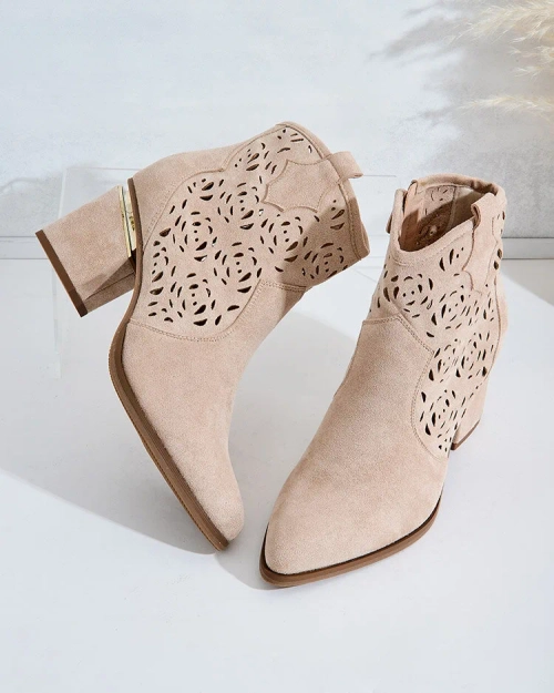 Royalfashion Ажурні черевики на низькій шпильці Womir