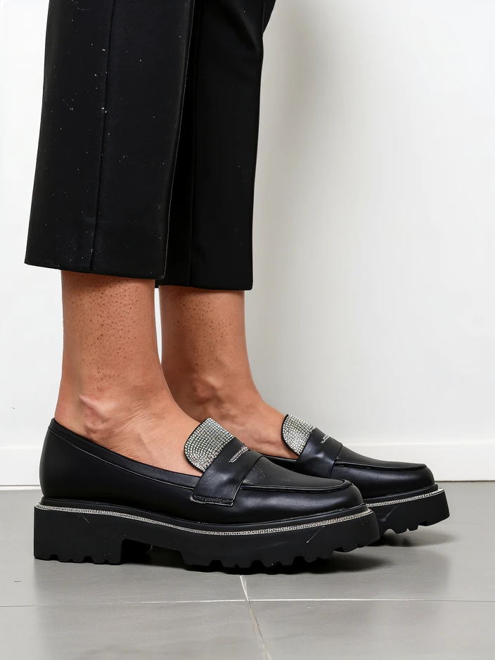 Royalfashion Dámské mokasíny s rhinestony Vinness