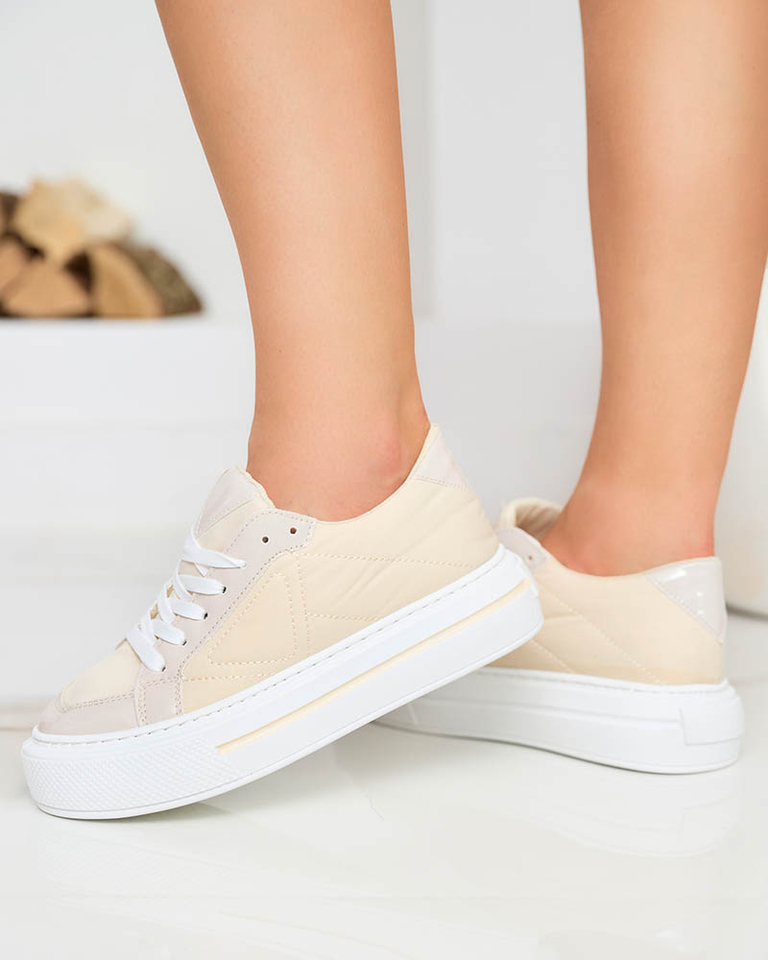 Béžové dámské sportovní tenisky Smaqo - Obuv