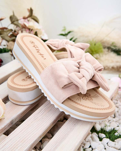 Royalfashion Dámské žabky s mašlí Erinner