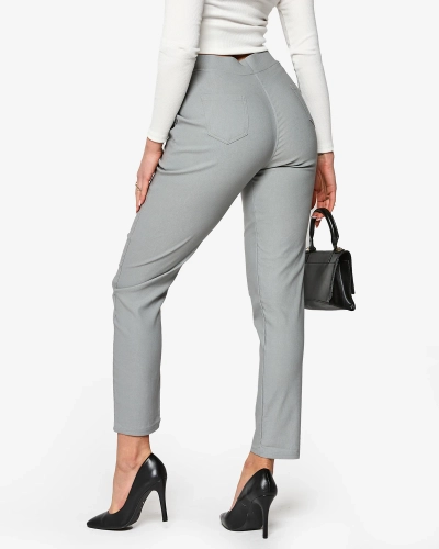 Світло-сірі жіночі лосини PLUS SIZE- Одяг