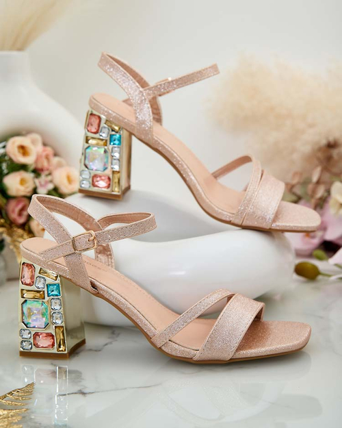 Жіночі босоніжки Royalfashion Solepte зі стразами