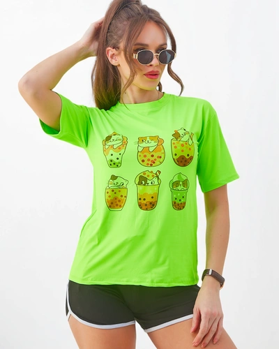 Royalfashion Жіночий спортивний комплект з футболкою та шортами Kitty Cat