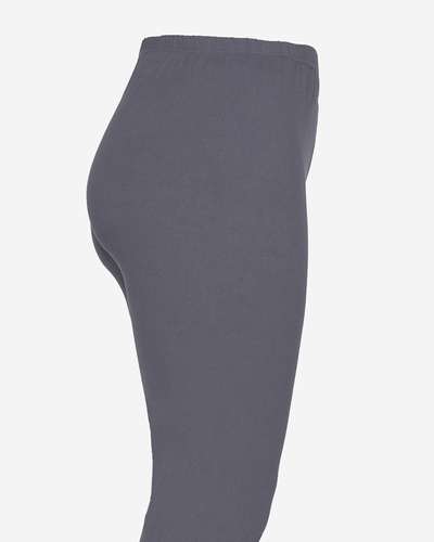 Tmavě šedé dámské bambusové legíny PLUS SIZE - Oblečení