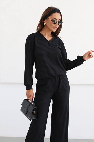 Royalfashion Dámská bavlněná souprava s žebrováním