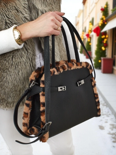 Malá dámská kabelka z eko kůže s panterkou Panthory