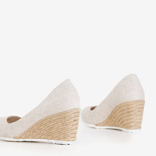 Жіночі бежеві туфлі на джутовій танкетці Selma - Взуття