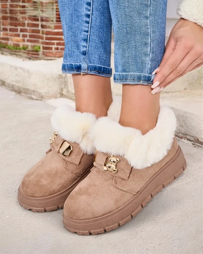 Royalfashion Dámské krátké boty a'la snow boots Dobis