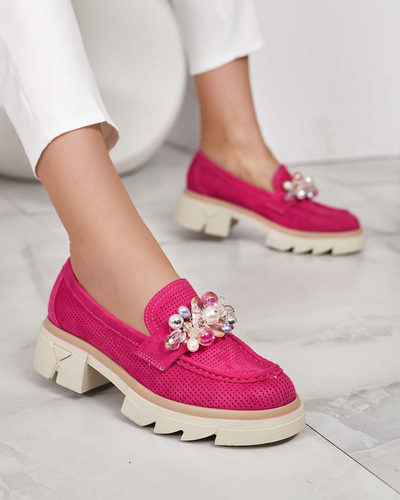 Royalfashion Dámské mokasíny s barevnými krystaly Glam