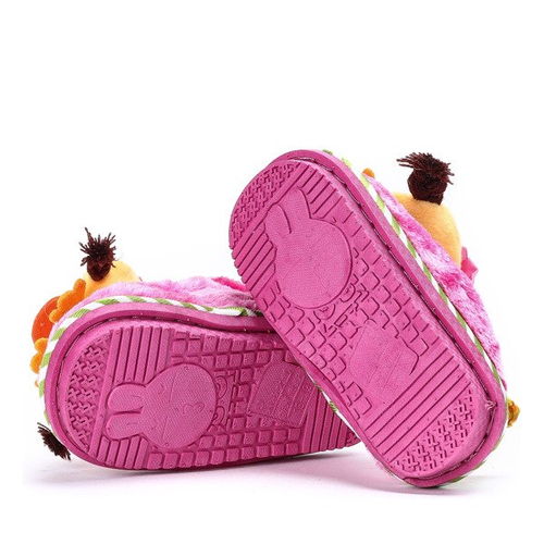 Рожеві та зелені дитячі тапочки Pochi - Взуття