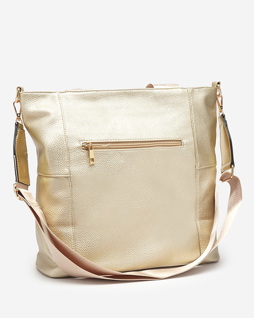 Золота жіноча сумочка з екошкіри