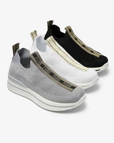 Dámská nazouvací sportovní obuv s bílými nápisy Cerppa- Footwear