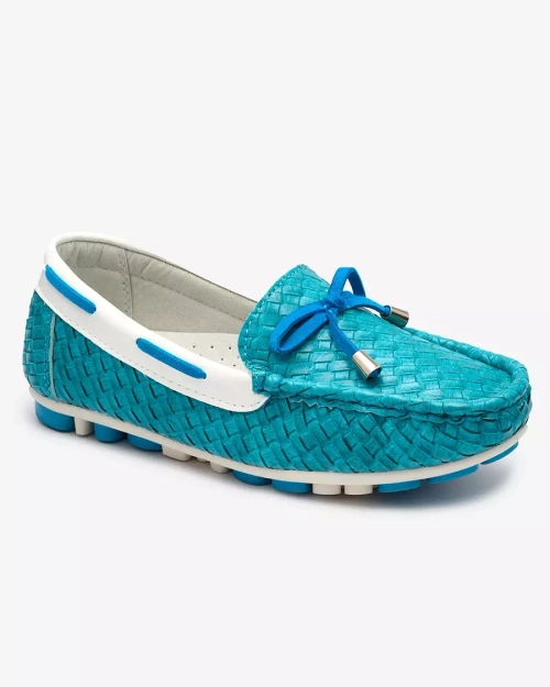 Бірюзові дитячі мокасини Dannad- Footwear