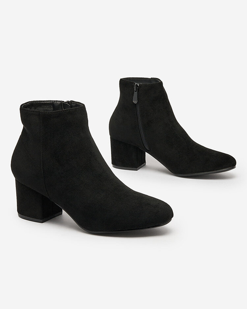 Royalfashion Чорні жіночі черевики на низькій шпильці Referra