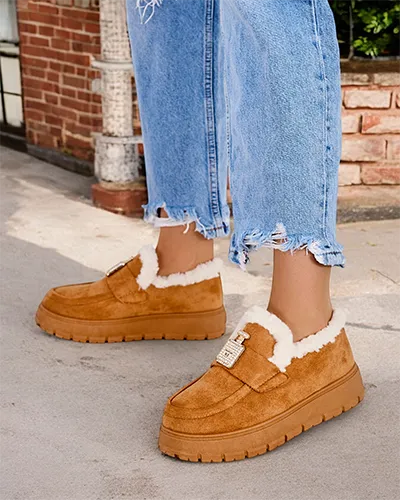 Royalfashion Dámské zateplené mokasíny Viserr