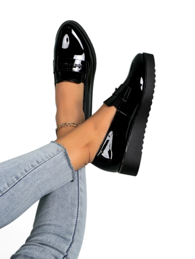 Royalfashion Dámské lakované mokasíny Arefel