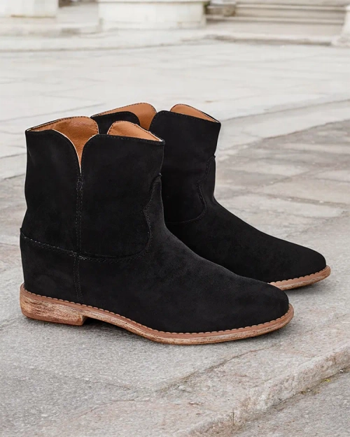 Royalfashion Жіночі черевики у ковбойському стилі на прихованій підборі Blueston