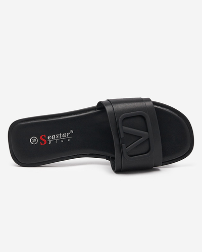 Černé dámské pantofle z eko kůže Cartec - Obuv