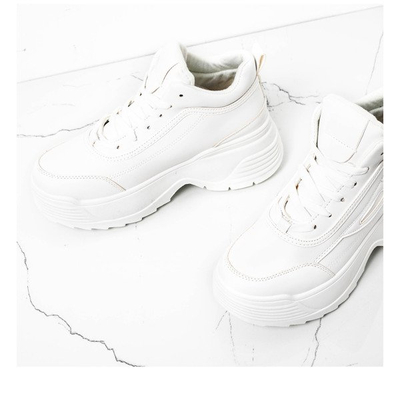 Білі кросівки на грубій підошві American - Взуття