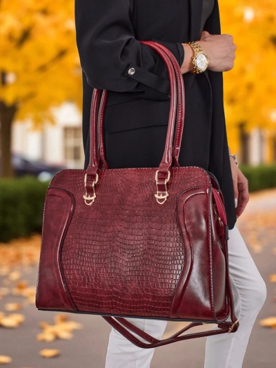 Dámská shopper kabelka z eko kůže s ražbou Iron Lace