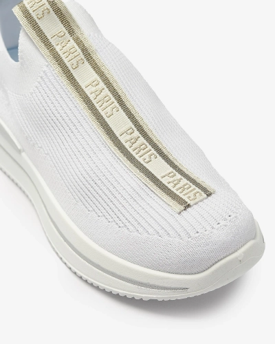 Dámská nazouvací sportovní obuv s bílými nápisy Cerppa- Footwear