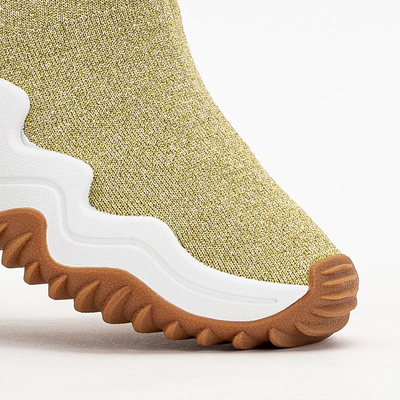 Zlaté dámské Tenera Glitter High Trainers - Obuv