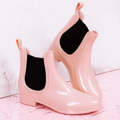 Béžové gumové lakované galoše Furu - Footwear 1