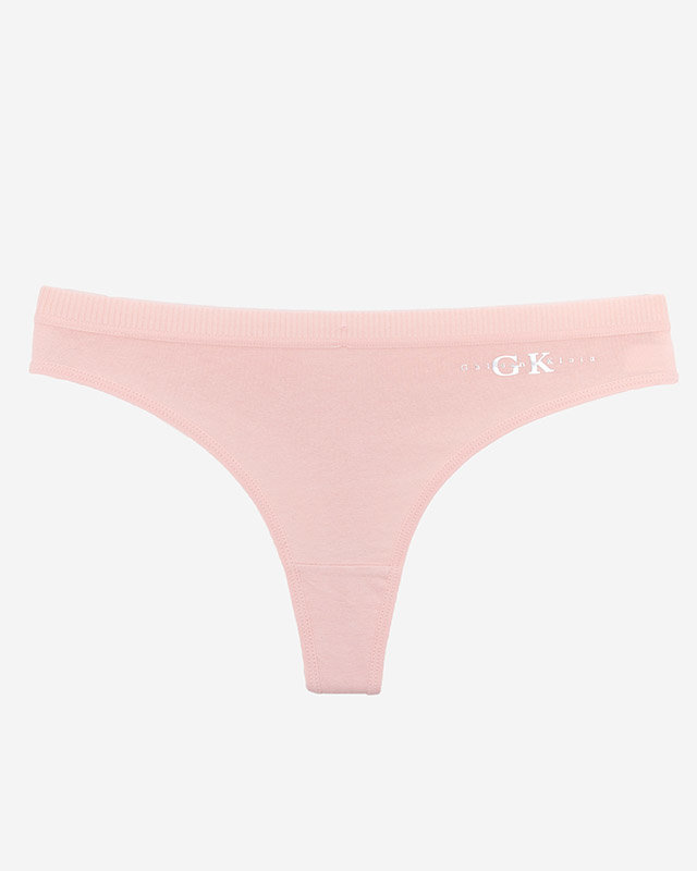 Dámská pudrová jednobarevná tanga Spodní prádlo
