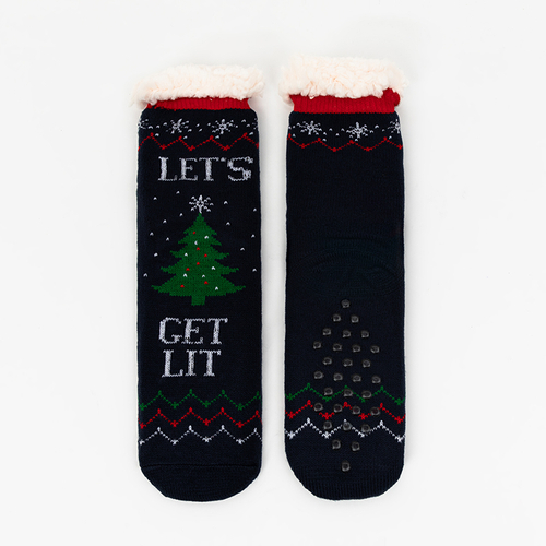 Жіночі шкарпетки з новорічним принтом