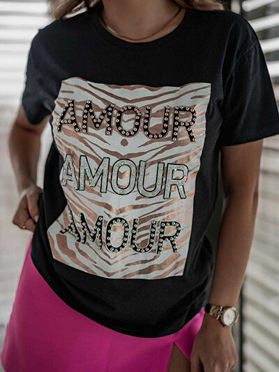 Royalfashion Dámská halenka s ozdobným potiskem